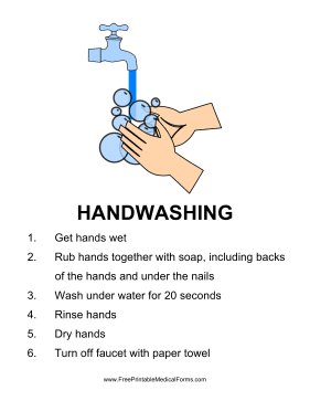 Handwashing Sign Medical Form