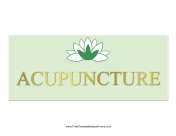 Acupuncture Sign
