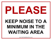Minimize Noise Sign