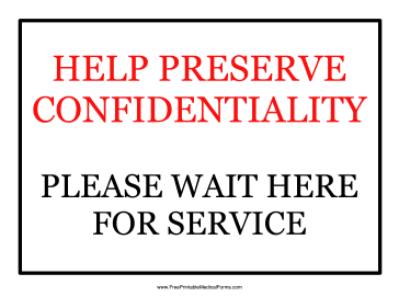 Confidentiality Sign Medical Form
