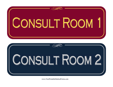 Consultation Room Sign Medical Form