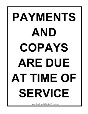 Copay Sign Medical Form