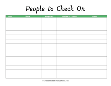 People To Check On Medical Form