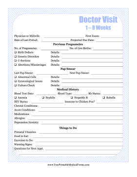 Pregnancy Journal 1 Medical Form