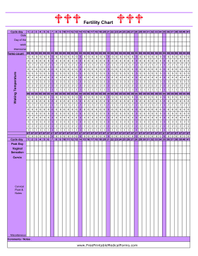 Rhythm Method Fertility Chart Medical Form