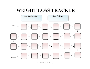 Weight Loss Tracker Arrows Medical Form
