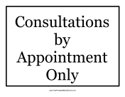 Appointment Only Sign