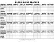 Blood Sugar Tracker Large Print