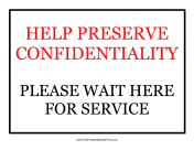 Confidentiality Sign