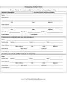 Detailed Emergency Contact Form