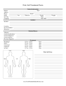 First Aid Treatment Form