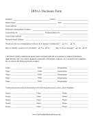 HIPAA Disclosure Form