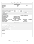 Hypnotherapy Intake Form