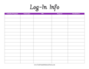 Log-In Info