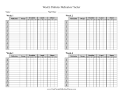 Monthly Diabetes Medication Tracker
