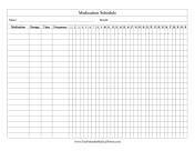 Monthly Medication Schedule Checklist