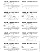 Optometrist Appointment Reminder Cards