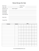 Physical Therapy Flow Sheet