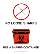 Sharps Container Sign