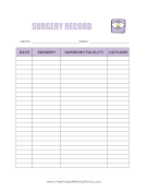 Surgery Tracker medical form