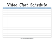 Video Chat Schedule