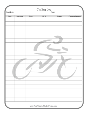 Cycling Log Medical Form