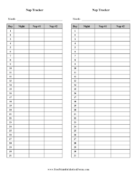 Nap Tracker Medical Form