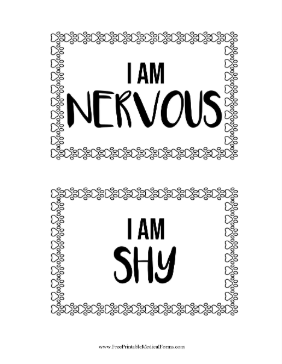 Nervous Shy Veterinary Cage Card Medical Form