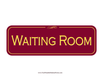 Waiting Room Sign Medical Form