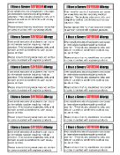 Allergy Card Soybean medical form