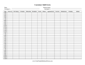 Caretaker Shift Form
