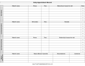 Daily Appointment Record