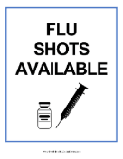Flu Shots Available Sign