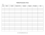 Medical Encounters Form
