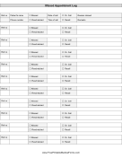 Missed Appointment Log