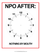 NPO Clock Hospital Sign