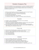 Pandemic Emergency Plan