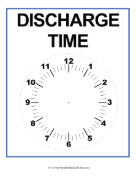 Patient Discharge Clock Sign