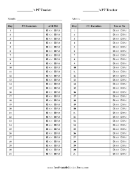 Physical Therapy Monthly Tracker