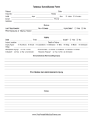 Tetanus Surveillance Form